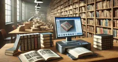 Digitalizácia starých kníh v knižnici – skenovanie a archivácia literatúry v elektronickej podobe.