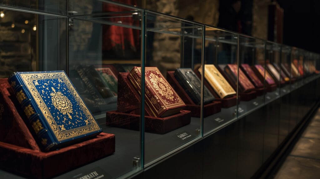 Historické vydania Biblie vystavené v múzeu ako symbol najvplyvnejšej knihy dejín ľudstva
