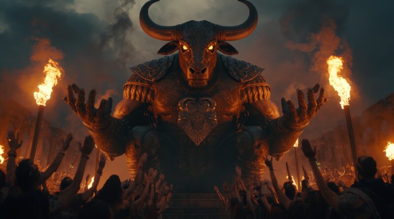 Kanaánske pohanské božstvo uctievané davom s ohňom a obetami, symbol konfliktu medzi Hospodinom a Baalom, synkretizmus, modloslužba a náboženstvo založené na kontrole božstva