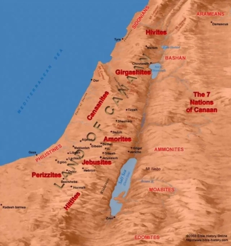 Kanaán – pohanské národy vs Izrael