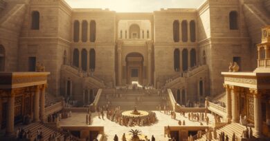 Zánik Šalamúnovho chrámu v Jeruzaleme ako symbol pádu jednej z najvýznamnejších stavieb biblickej histórie postavenej s mimoriadnym množstvom zlata a striebra