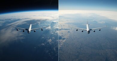 Porovnanie letových trás lietadla na glóbuse a na Gleasonovej mape plochej Zeme, vizuálne zobrazenie rozdielnych modelov navigácie