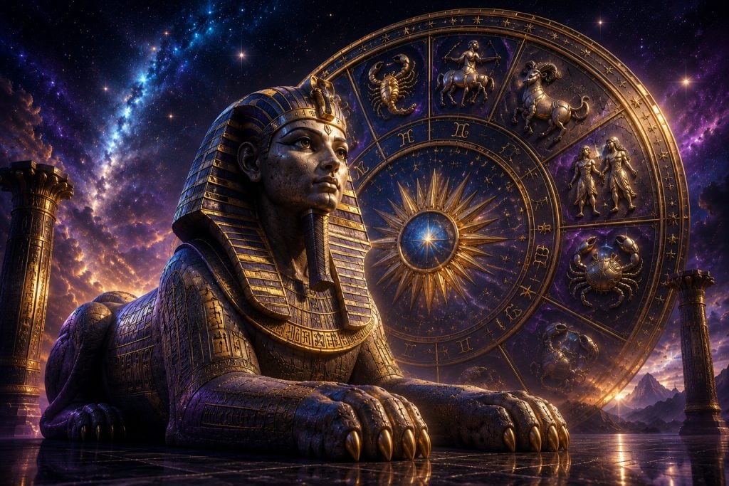 Zverokruh, Mazzaroth, sfinga, staroveký Egypt, súhvezdia, dekany a biblické znamenia na nebi