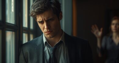 Muž v psychickom vyčerpaní ako symbol straty identity empata v manipulujúcom vzťahu