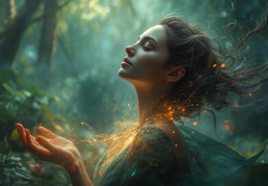 žena ponorená do modernej spirituality energia prírody panteizmus a hľadanie božstva v stvorení