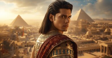 Mojžiš ako egyptský princ v historickom kontexte starovekého Egypta zobrazujúci otázku jeho skrytej totožnosti a biblického exodu