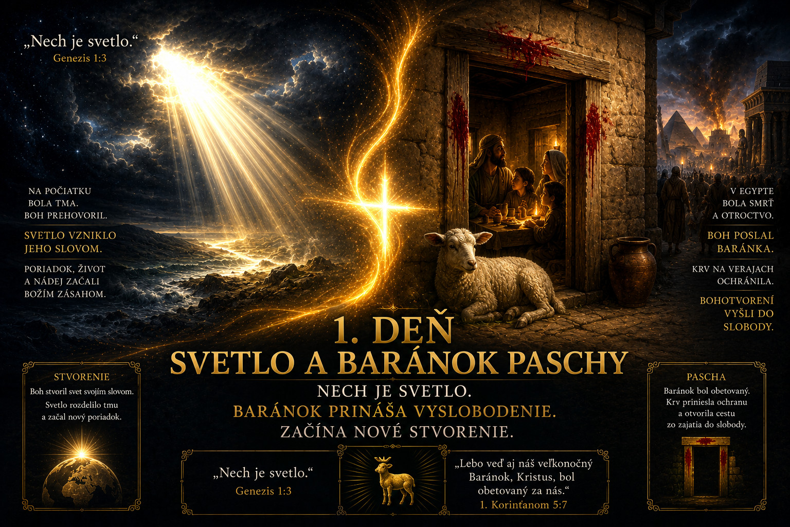 1.deň stvorenia 1.den stvorenia