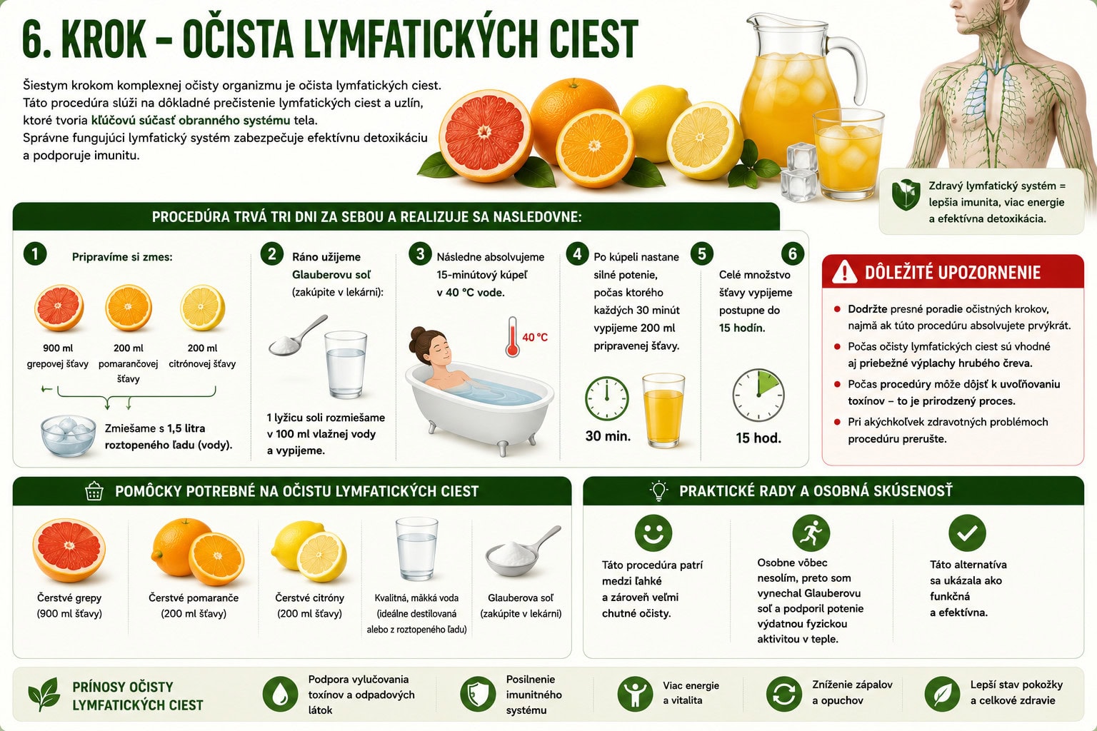 6. Očista lymfatických ciest 6. Ocista lymfatickych ciest